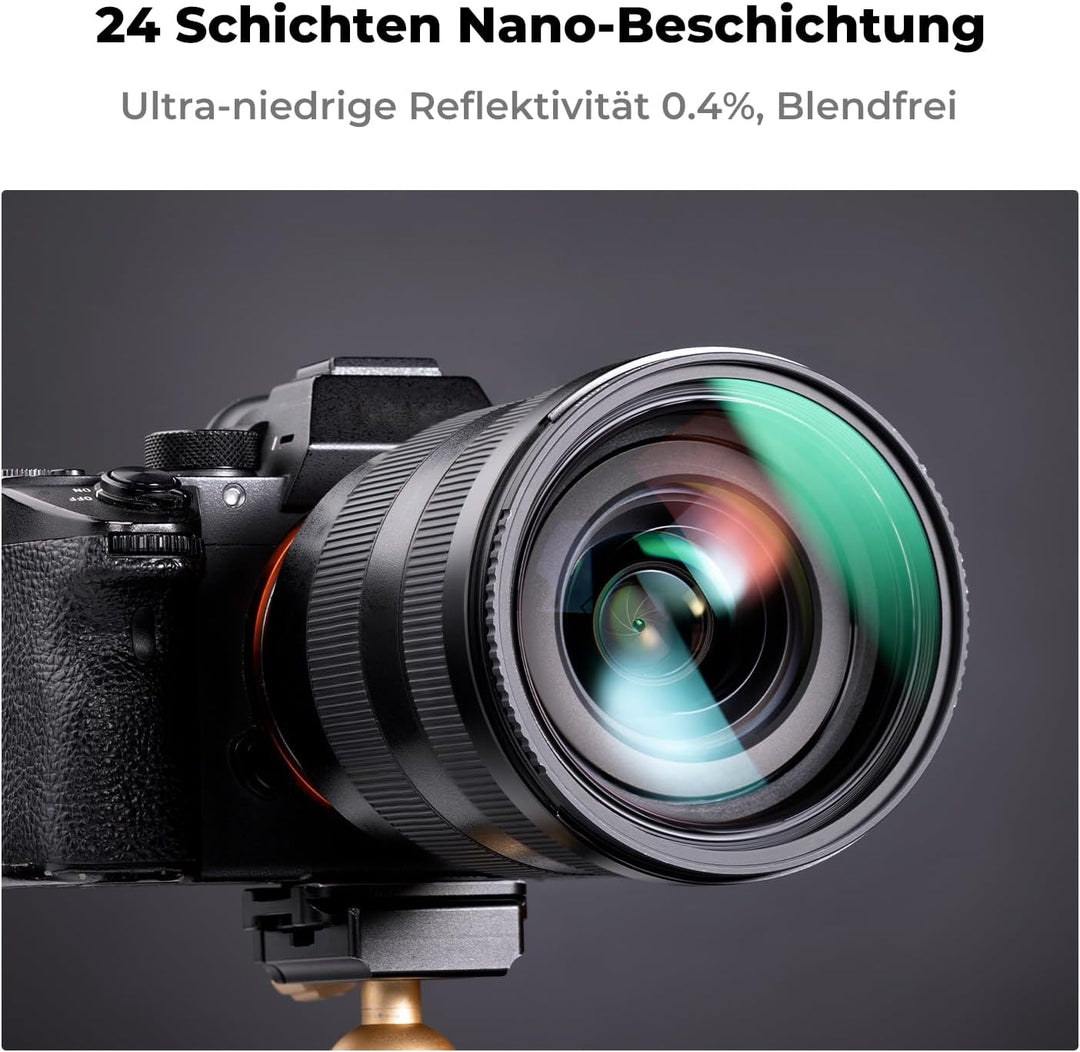 K&F Concept D-Serie 72MM MCUV Pro UV-Filter Slim MC UV Schutzfilter Ultraviolett-Filter, 72MM