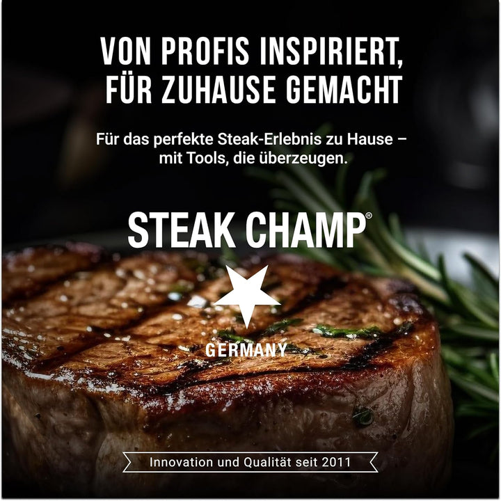 Steak Champ Bull Fork Fleischgabel, 16,5 cm: Massive Serviergabel, Tranchierbesteck, mit Zinklegieru