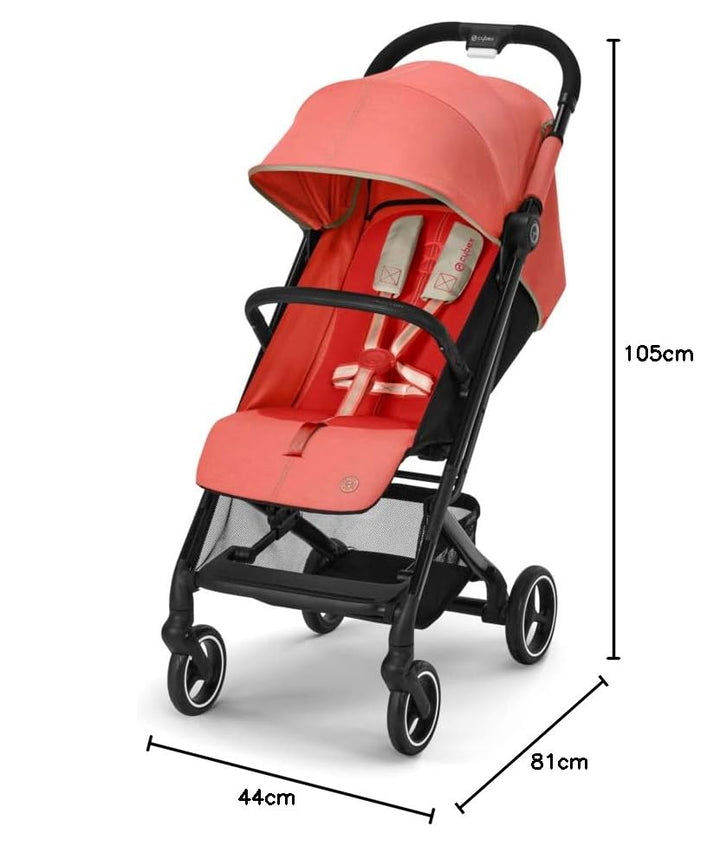Cybex Gold Kinderwagen Beezy mit One-Pull Harness, Ab Geburt bis ca. 4 Jahre (max. 22 kg), Kompakt u