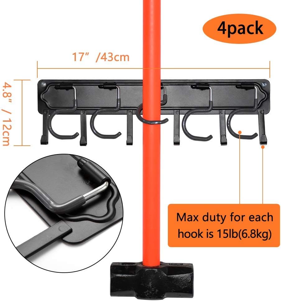 YueTong 172,7 cm Gartenwerkzeug-Organizer aus Metall, verstellbare Garagen-Wand-Organizer und Aufbew