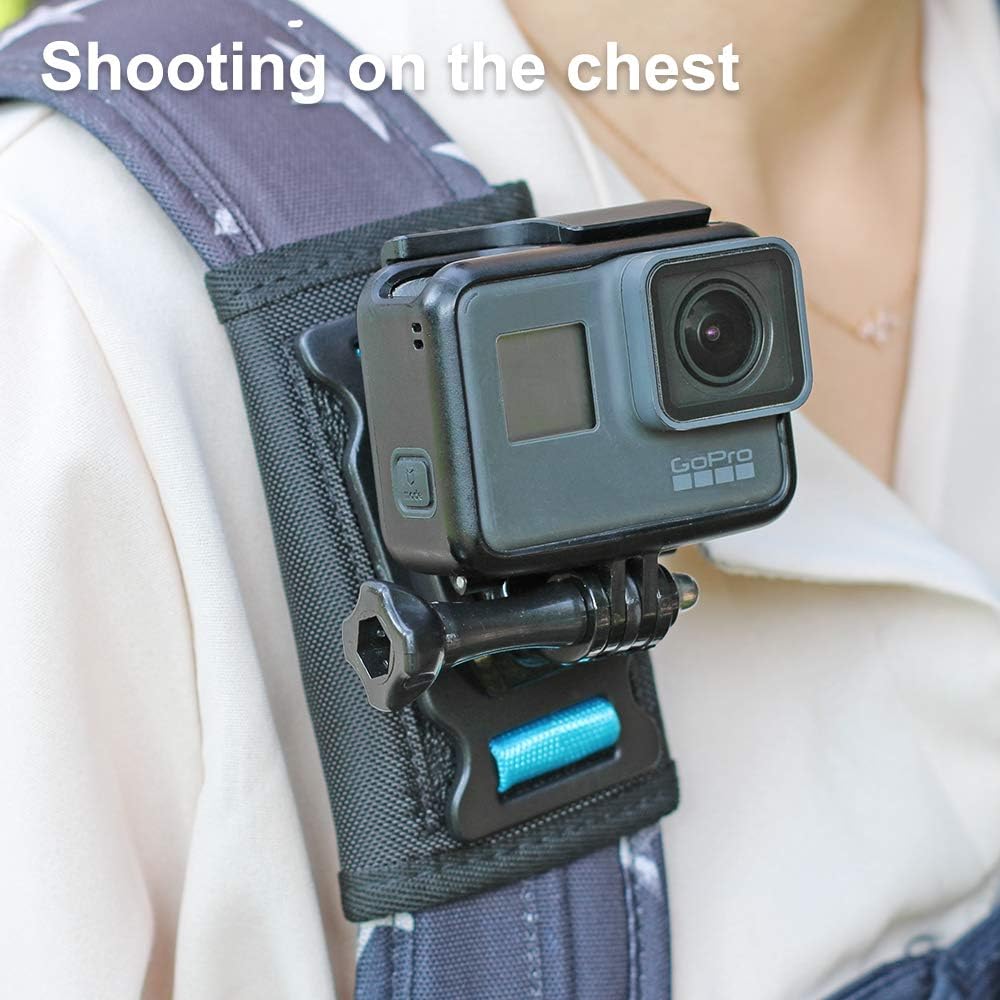 SKEZN Rucksack Schultergurt Mount Kamera mit verstellbarem Schulterpolster und 360 Grad drehbarer Ba