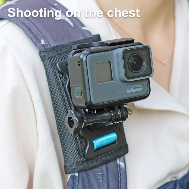 SKEZN Rucksack Schultergurt Mount Kamera mit verstellbarem Schulterpolster und 360 Grad drehbarer Ba