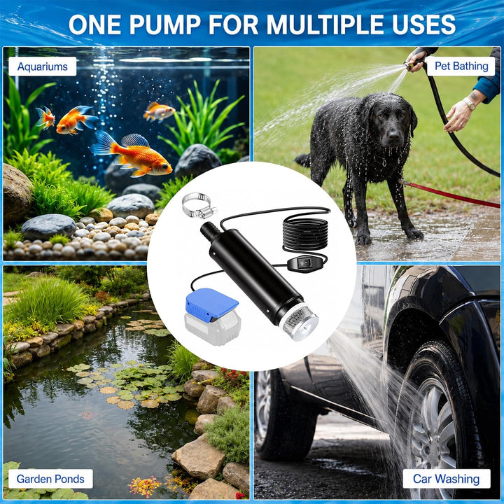 Akku Wasserpumpe für Bosch 18V System GBA Akku 30L/min Tragbare | Wasserpumpe &amp; Sumpfpumpe Wasserpum