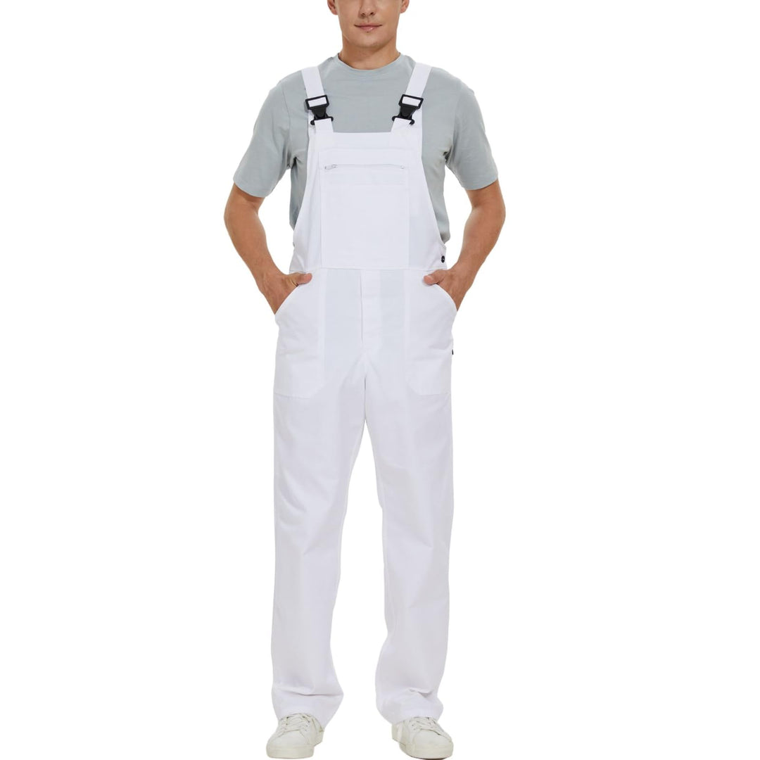WORK IDEA Arbeits-Latzhose für Männer Multi Pocket Technology Herren Arbeitslatzhose XXL Weiss, XXL