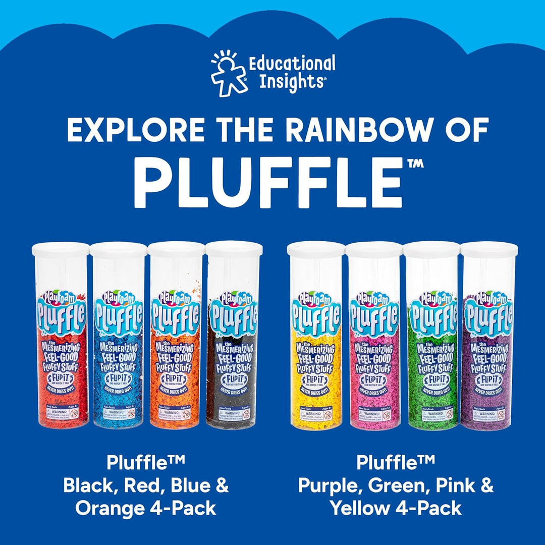 Learning Resources Playfoam Pluffle X-Röhre mit nachtleuchtendem Pluffle, Sensorik-Spielzeug, trockn