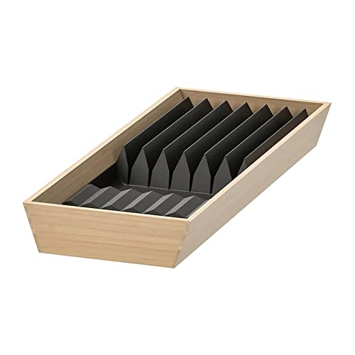UPPDATERA Tablett mit Messerablage, helles Bambus/Anthrazit, 20x50 cm