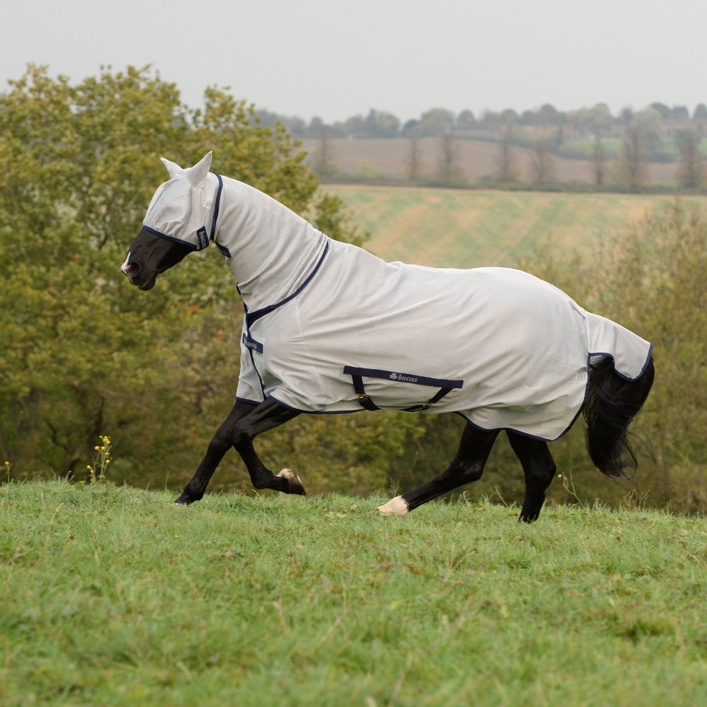 Bucas Freedom Fliegendecke Full Neck silvergrey 120cm, silvergrey 120cm