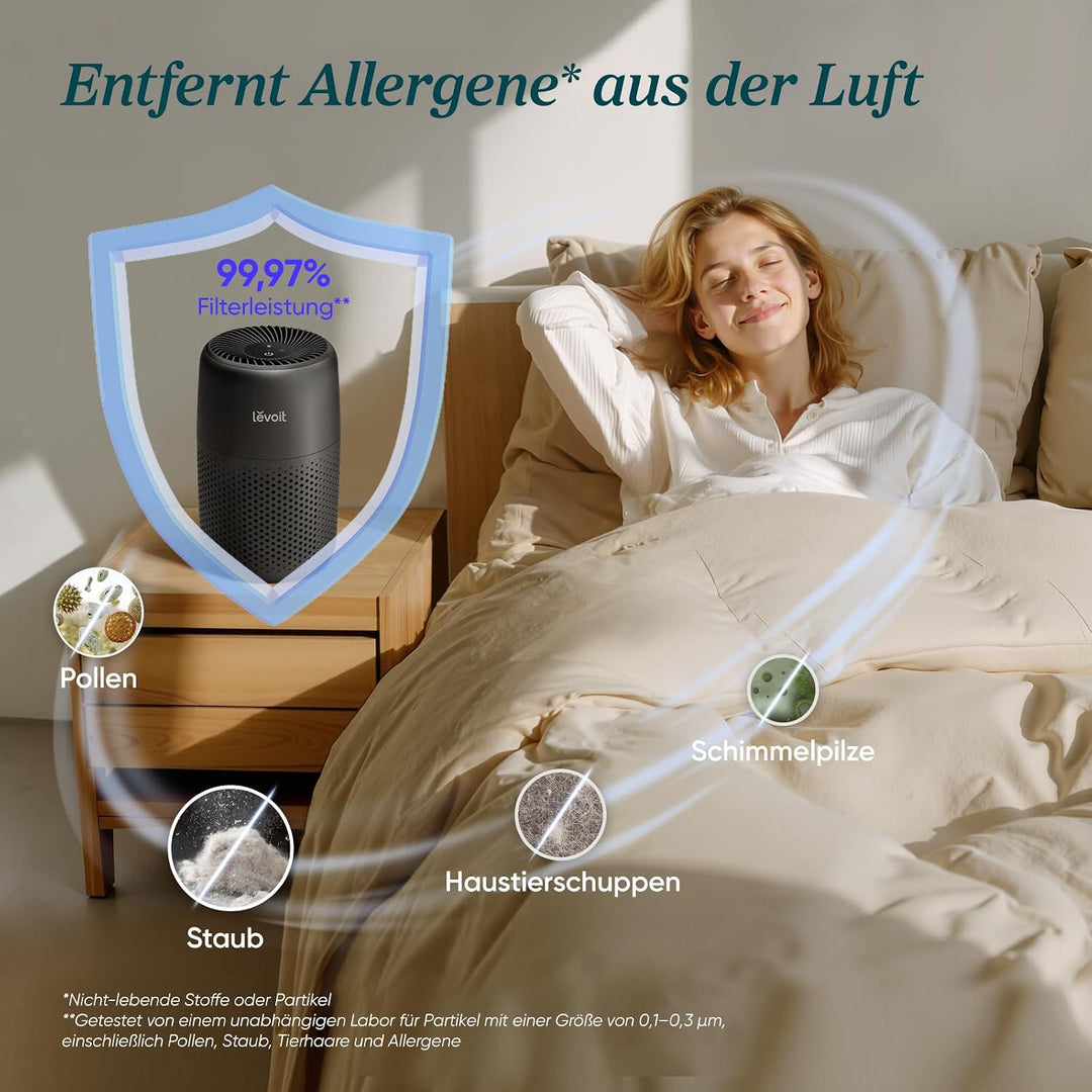 LEVOIT Luftreiniger mit HEPA-Filter, Air Purifier mit Aromatherapie, leiser und niedriger Stromverbr