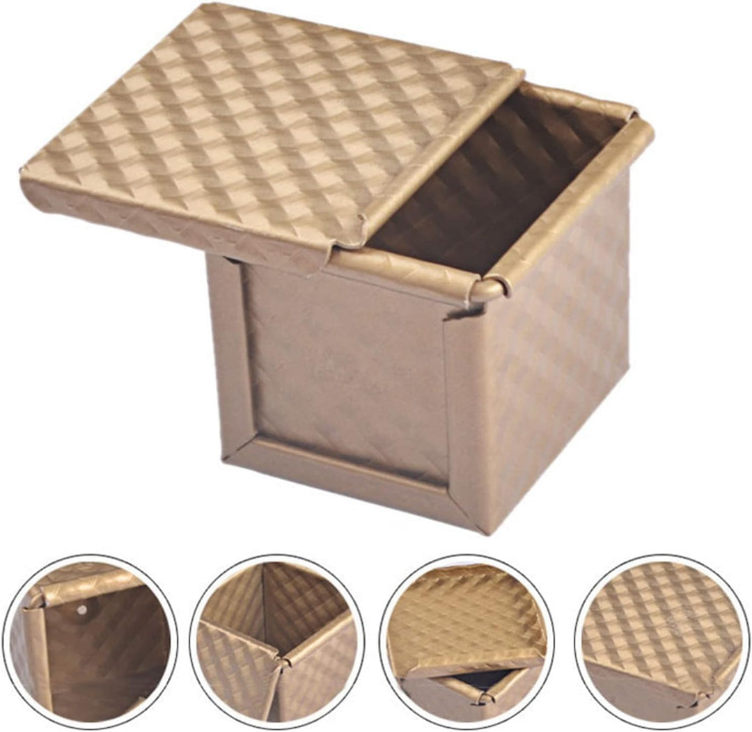 TAIYANYU 6 x Brotbackform mit Deckel, Toastform, Brot, Pullman, Laib mit Deckel, antihaftbeschichtet