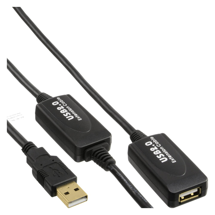 InLine 34612I USB 2.0 Aktiv-Verlängerung, mit Signalverstärkung "Repeater", Stecker A an Buchse A, 1