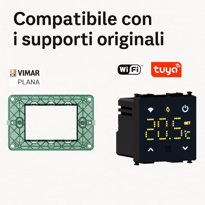 Elektronova TUYA WLAN-Thermostat, programmierbares Modul, 2P, 240 V, Touch-Display mit Hintergrundbe