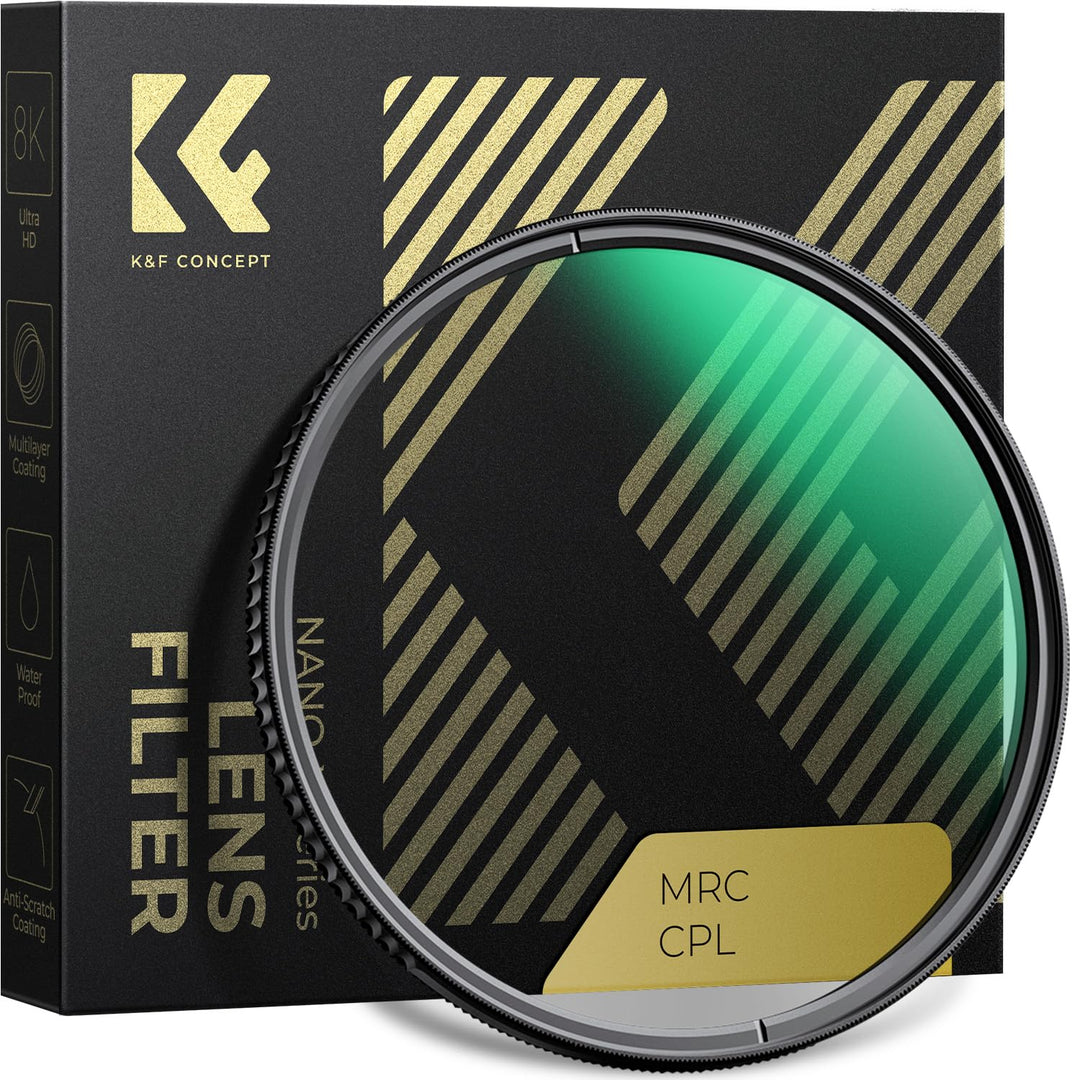 K&F Concept Nano X-Serie Polfilter 52mm CPL Filter Polarisationsfilter MRC mit 28x vergütet, 52mm