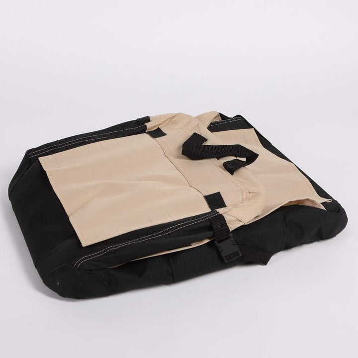 Hundetransportbox faltbar Gr. S Autotransportbox beige schwarz 49x34x34cm Hundebox Nylon 600DD strap