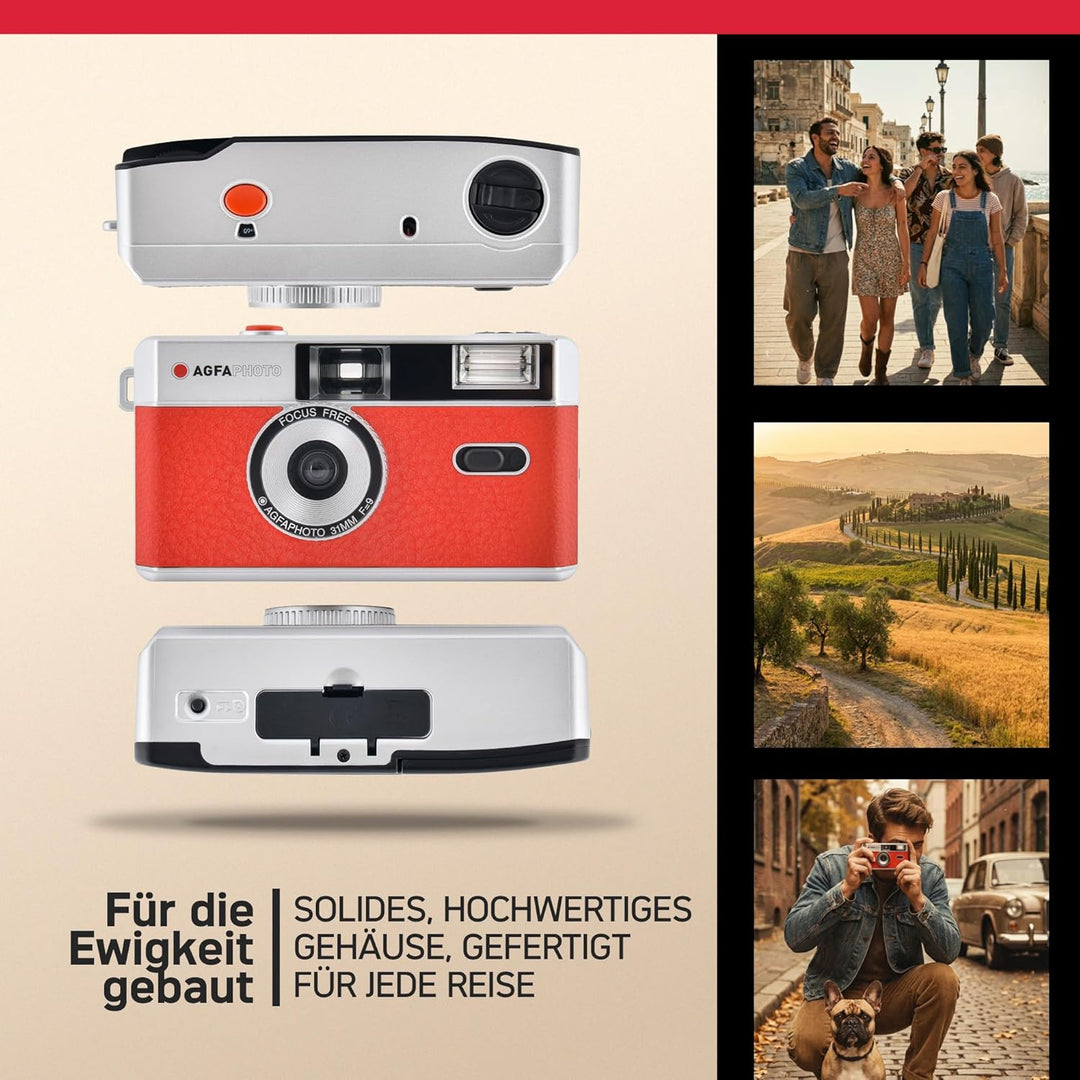 AgfaPhoto analoge 35mm Kleinbildfilm Foto Kamera rot Single rot, Single rot