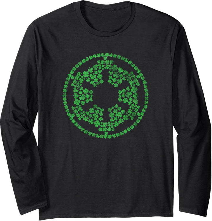 Star Wars Galactic Empire Green Shamrocks St. Patrick's Day Langarmshirt