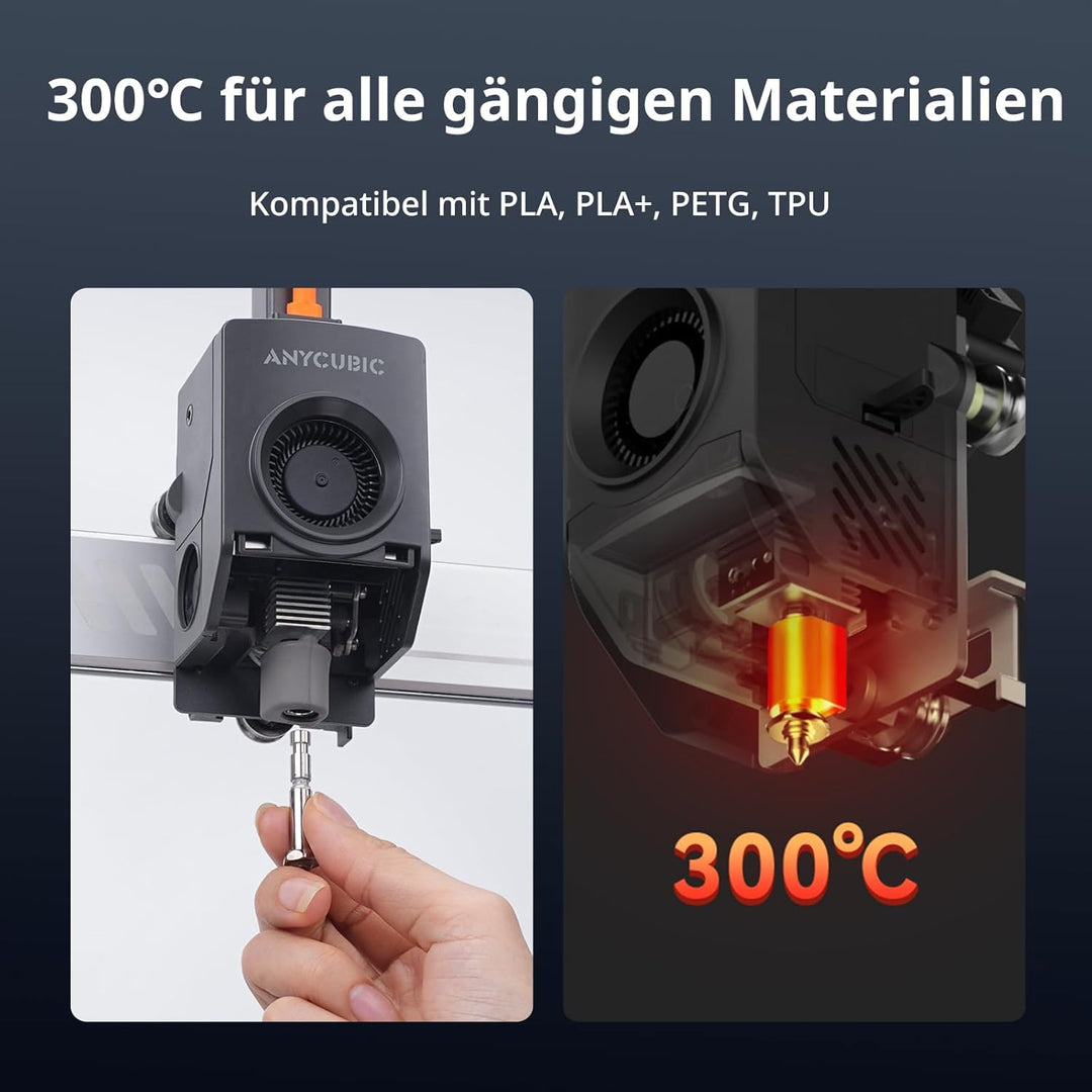 Anycubic Kobra 3 Max 3D-Drucker, 420x420x500mm Riesiger Druckgrösse, 600 mm/s Schnelles Drucken, Sta
