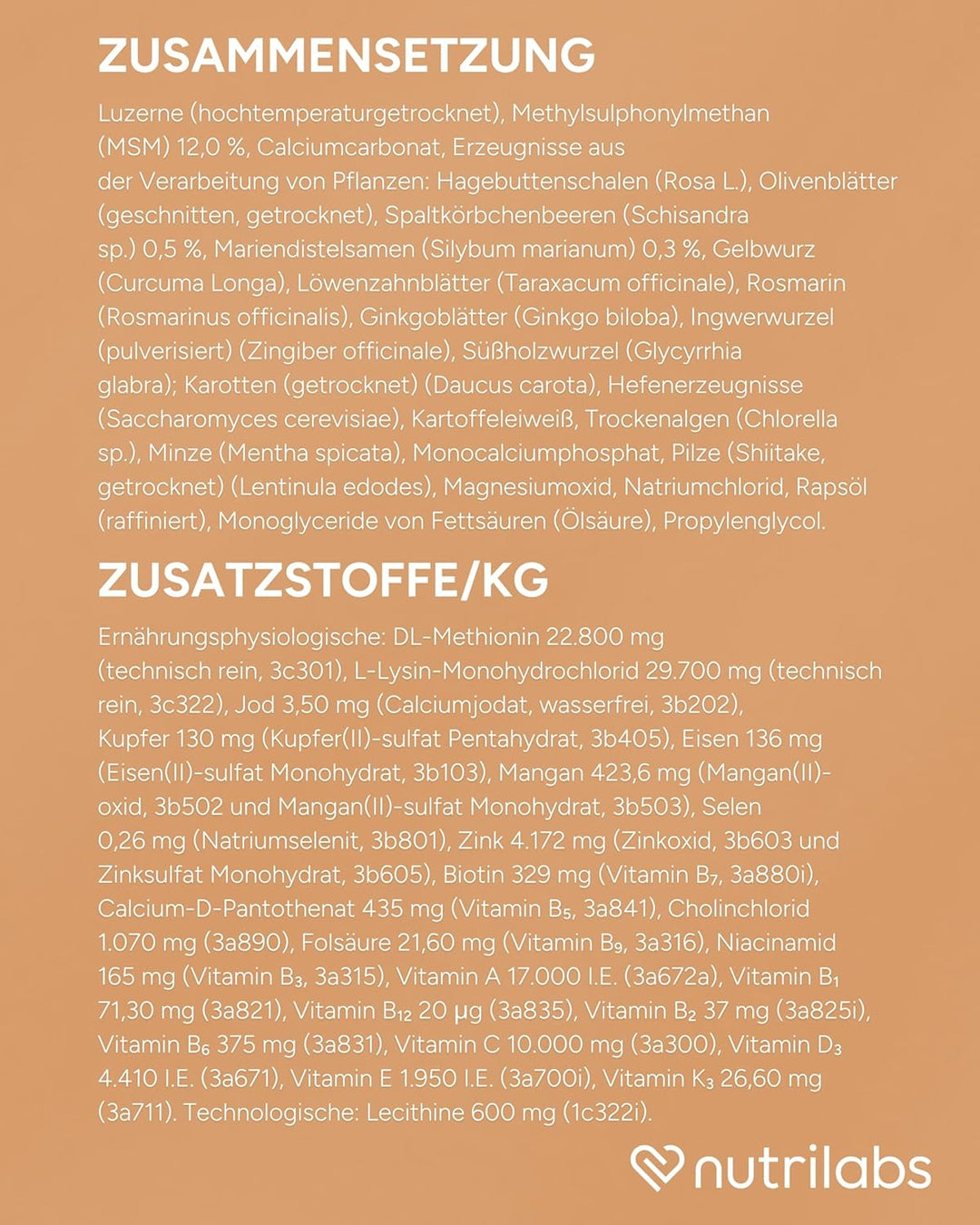 NutriLabs Hoof Support Pellets Premiumprodukt zur Unterstützung gesunder Hufe von Pferden, mit Bioti
