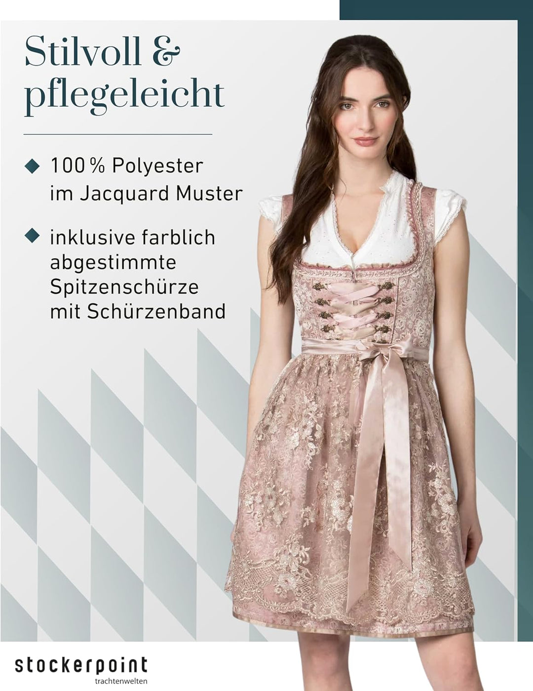 Stockerpoint Damen Noelia Kleid 36 Altrosa, 36 Altrosa