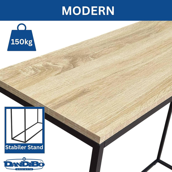 DanDiBo Konsolentisch Schmal Metall Modern 100x80x30 cm Sideboard Beistelltisch 96636 Ablagetisch Fl
