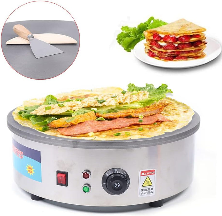 Crepes Maker Elektrischer Crepes Maker Professional Durchmesser 45 cm 2,8 kW Spatel Inklusive Spende