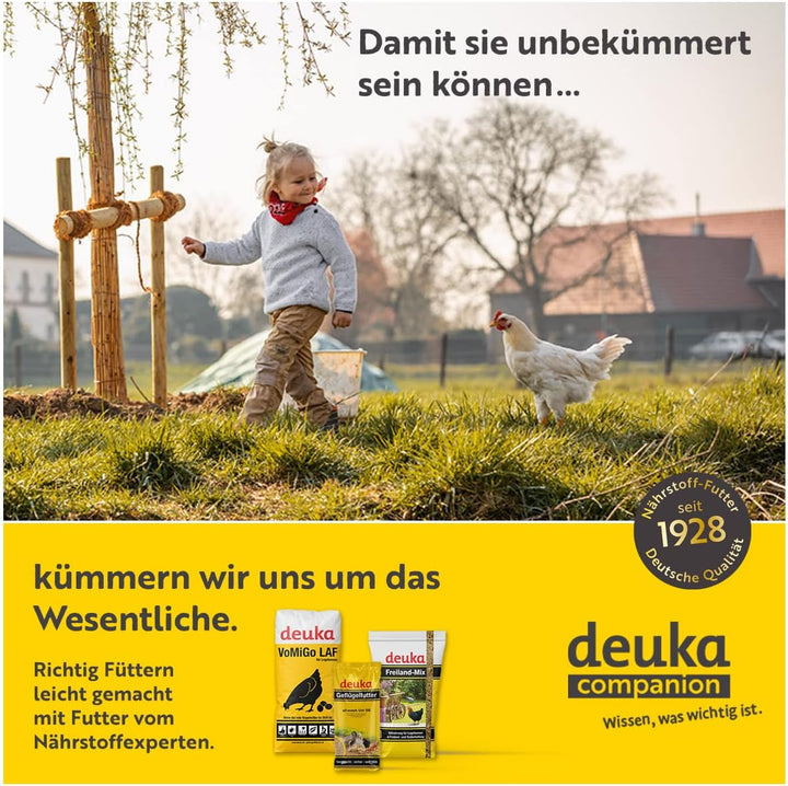 deuka Hühnermüsli 20 kg | Vollwertige Müslimischung für Legehennen | Alleinfutter | mit Eiweiss-Mine