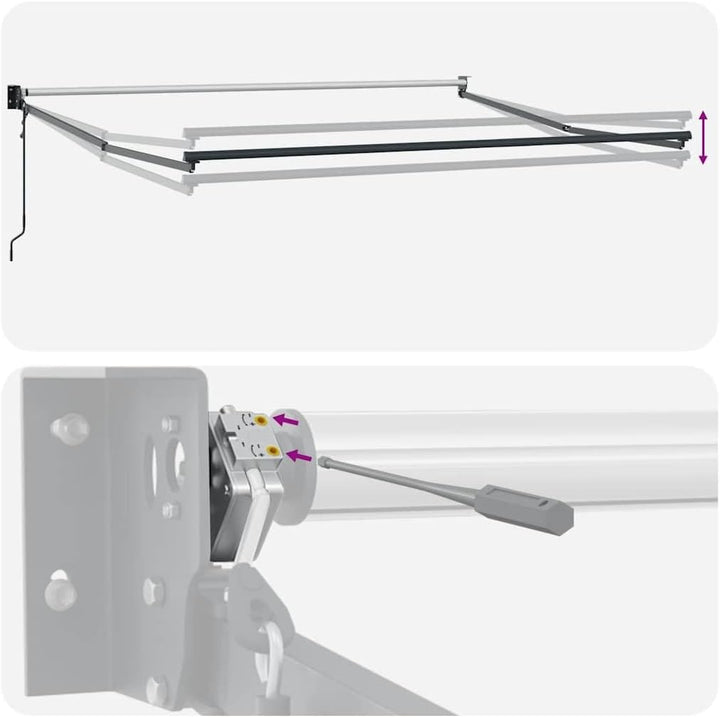 vidaXL Gelenkarmmarkise, Markise Ausziehbar Automatisch, Sonnenmarkise für Terrasse Balkon, Sonnensc