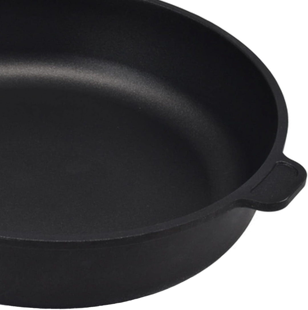 Eurolux Guss-Pfanne Induktion Ø 28 cm - hoher Rand 7 cm - grosse runde Alugusspfanne mit Beschichtun
