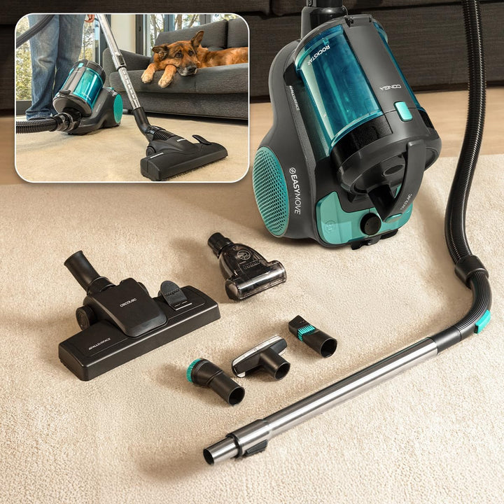 Cecotec Schlittenstaubsauger mit oder ohne Beutel Conga Rockstar Cyclonic Powerbag. 900W, Starke Sau