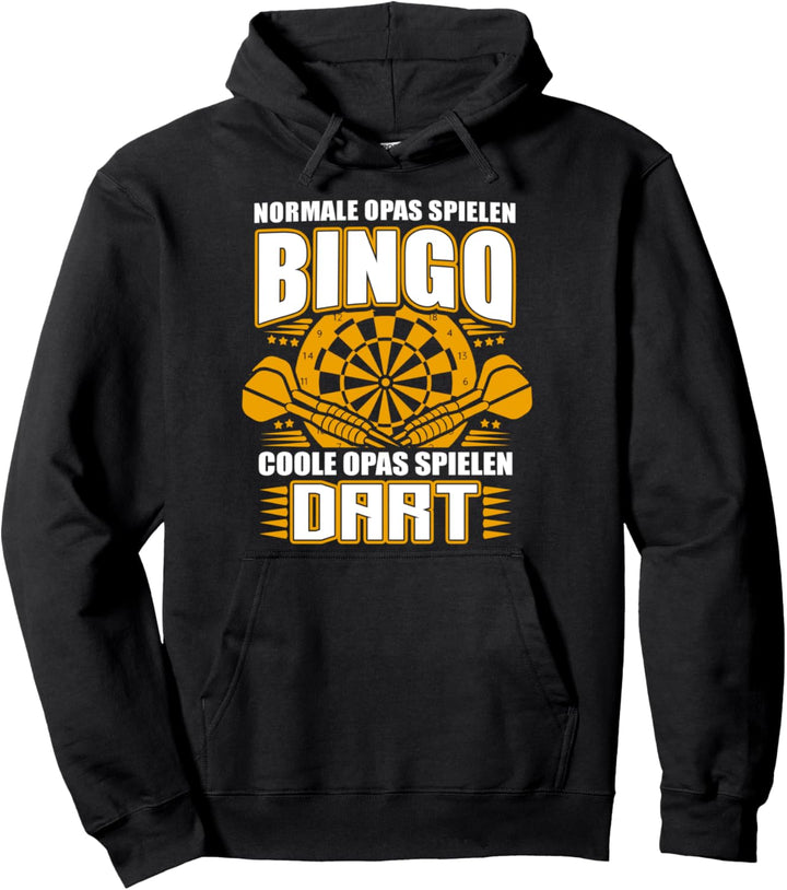Normale Opas spielen Bingo, coole Opas spielen Darts! Pullover Hoodie