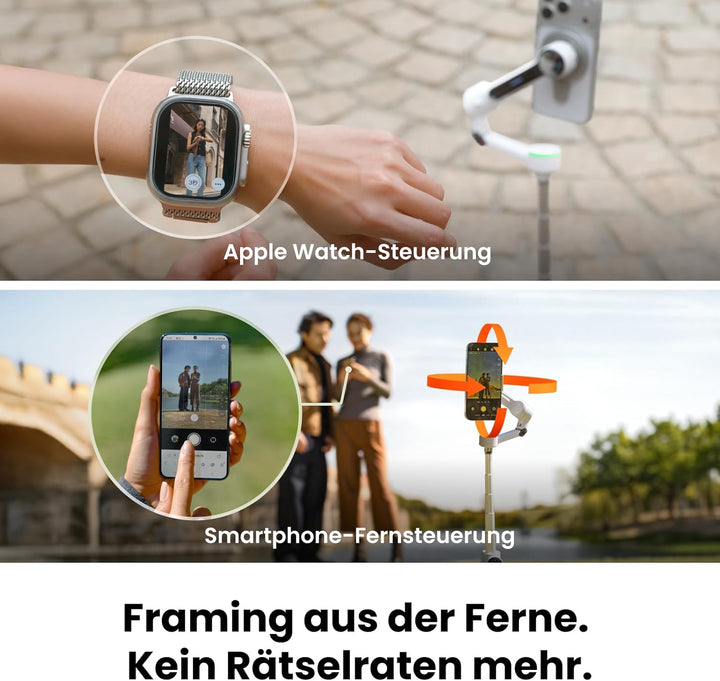 Insta360 Flow 2 Pro Creator Bundle Grau - Faltbarer AI Gimbal, Apple DockKit, 360º-Pan-Tracking, fre