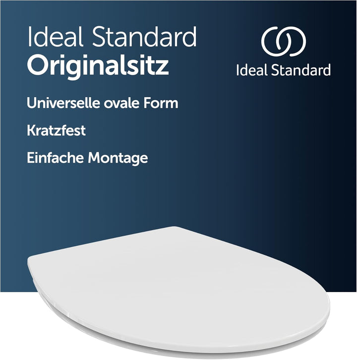 Ideal Standard E131701 Eurovit WC-Sitz, Weiss Universal Design ohne