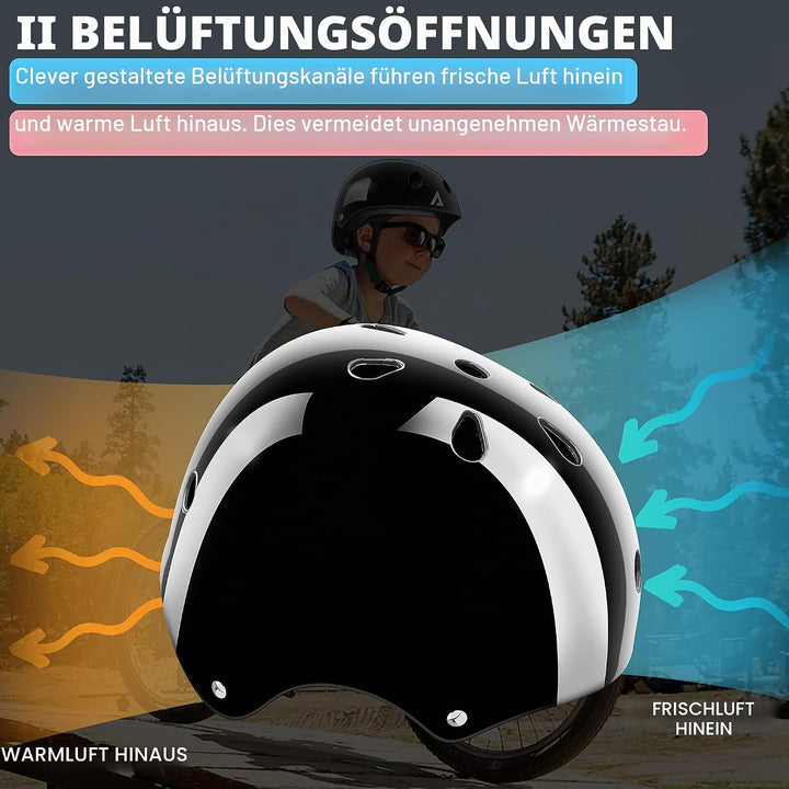 Verstellbarer Kinderhelm mit Knieschützern, Ellbogenschützern und Handgelenkschützern, 7-in-1-Schutz