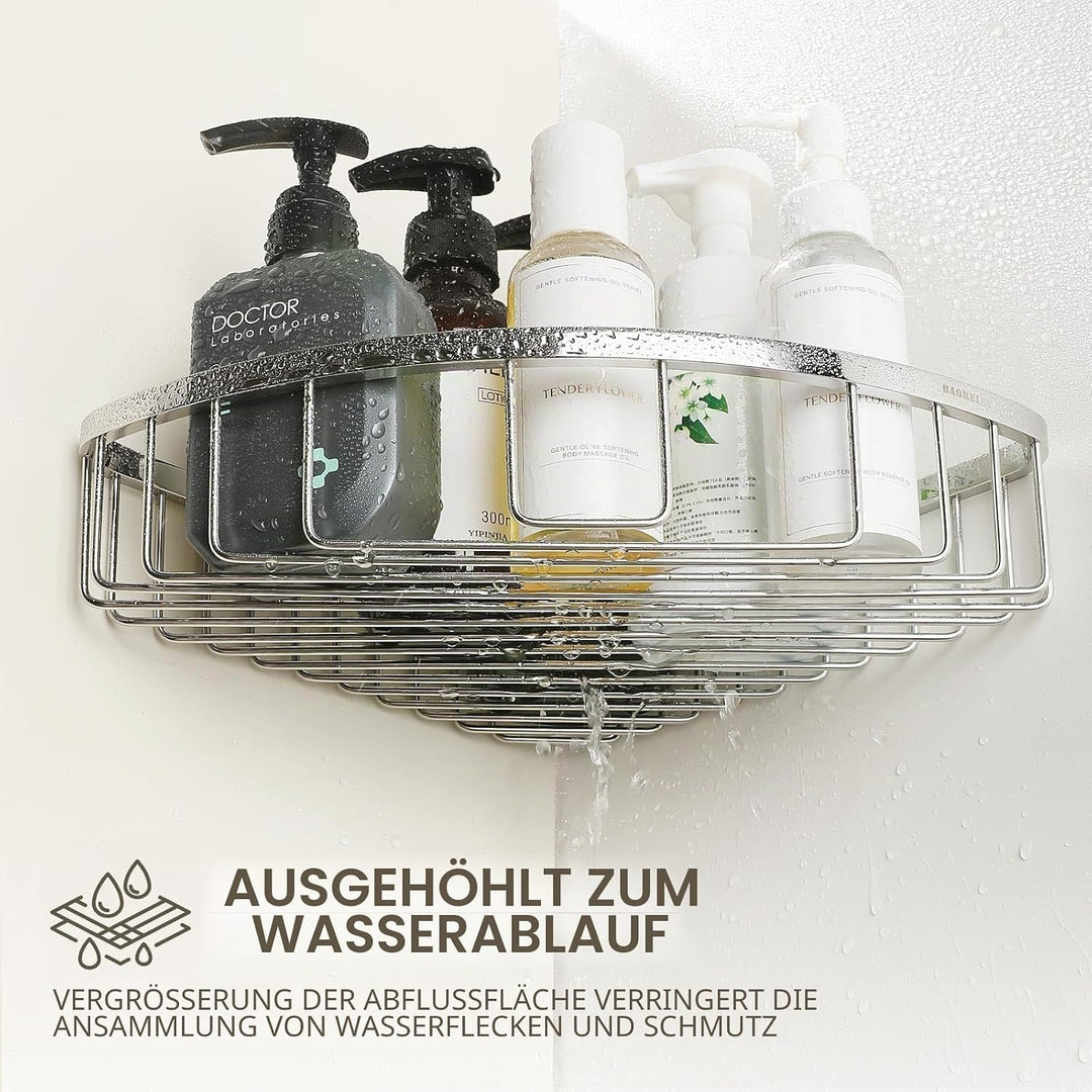 BAORELST Duschablage Ecke, Edelstahl 304 Duscheckregal, 6cm Tiefer Eckregal Dusche, Duschregal, Eckr