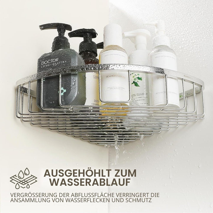 BAORELST Duschablage Ecke, Edelstahl 304 Duscheckregal, 6cm Tiefer Eckregal Dusche, Duschregal, Eckr