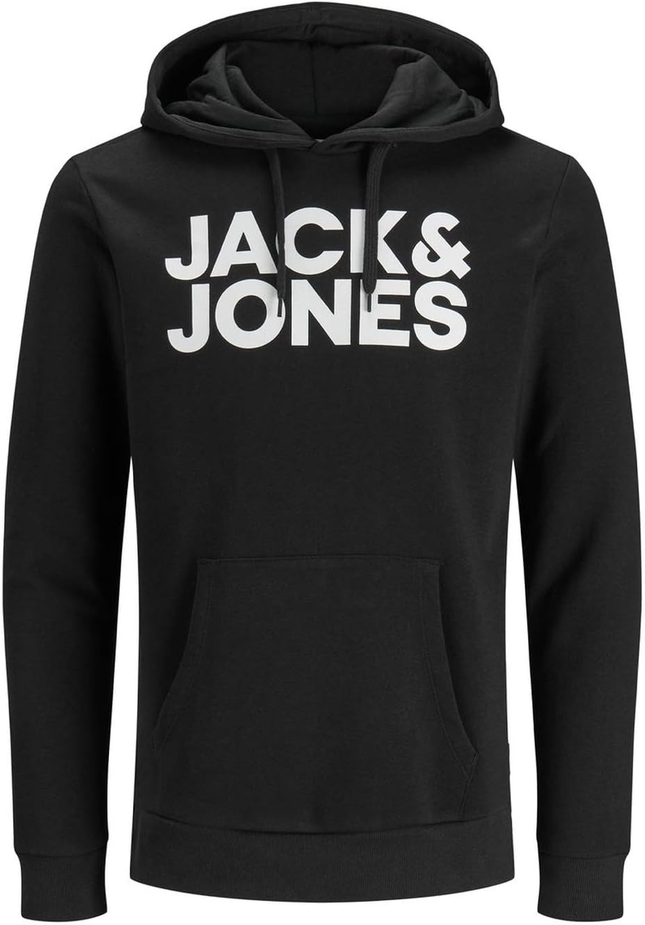 JACK &amp; JONES Male Kapuzenpullover Logo Kapuzenpullover XXL - Black, XXL - Black