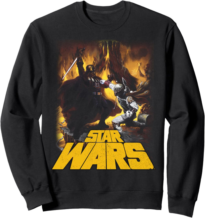 Star Wars Vader &amp; Boba Fett Battle Poster Sweatshirt
