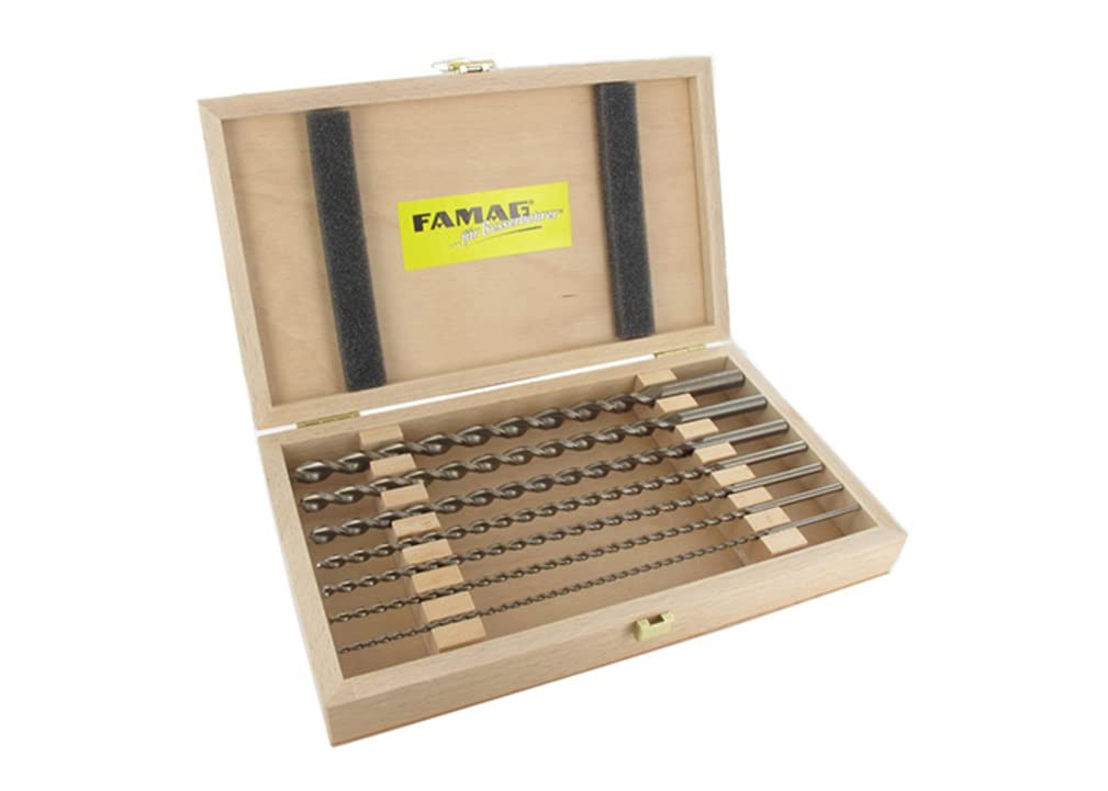 FAMAG Holzspiralbohrer Satz HSS-G lang 7-teilig, D=3,4,5,6,8,10,12mm - 1599.507 Satz 7tlg. D=3,4,5,6