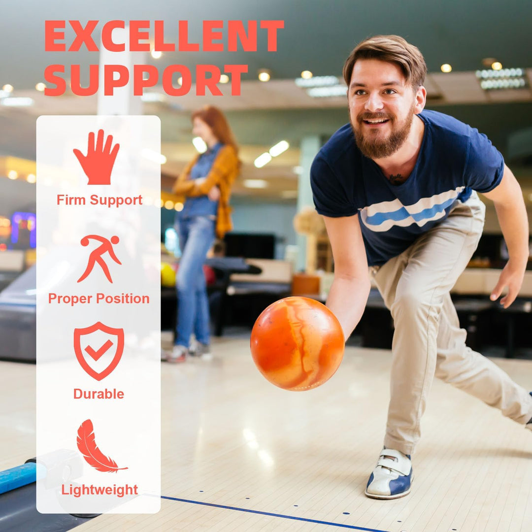 Bowling-Handschuhe, Handgelenkstütze und Positionierer, rechte Hand, Grösse L