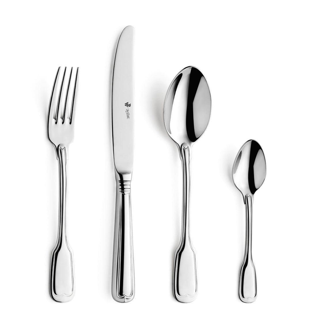 Paul Wirths AUGSBURGER FADEN 9800 Besteck Set für 6 Personen, Edelstahl rostfrei, poliert & spülmasc