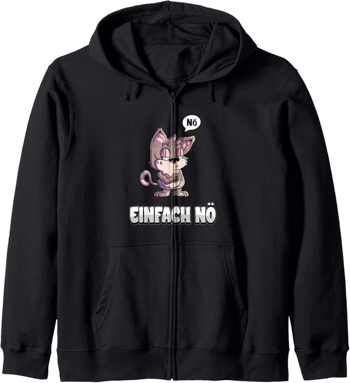 Nö einfach Nö Katze Kapuzenjacke