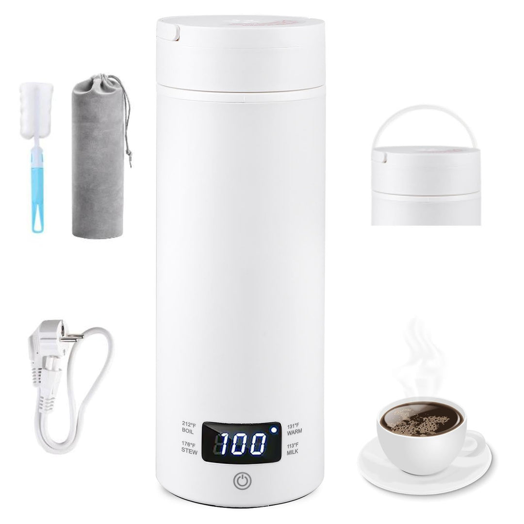 Reise Wasserkocher Klein, 500ml Reisewasserkocher Klein 316 Edelstahl Tragbarer Mini Wasserkocher fü