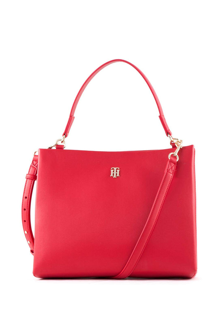 Tommy Hilfiger Th Modern Satchel Tornistertasche Rot (Barbados Cherry), Rot (Barbados Cherry)