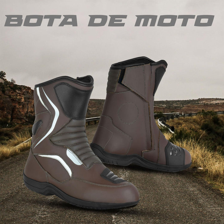 Motorradschuhe für Herren, verstärkte Strassenschuhe, Motorradstossschutz, rutschfeste Sohle, bequem