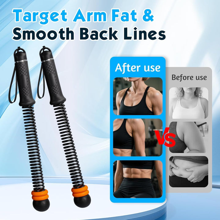 2Stück Battle Ropes Ohne Seil,Gewichtete Ropeless Battle Ropes,Tragbare Gewichtete Seile Ohne Seil,S