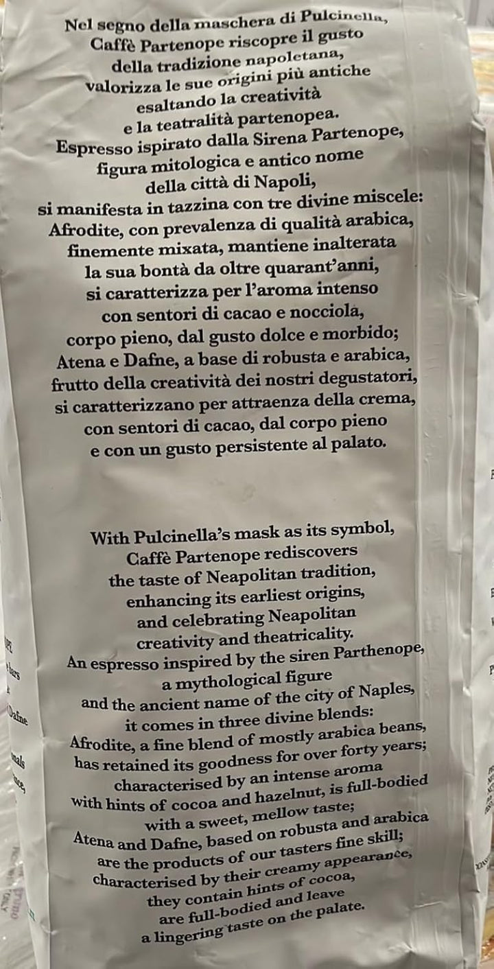 Caffè Partenope Atena Grains in Kg. 1 - Karton 6 Stück