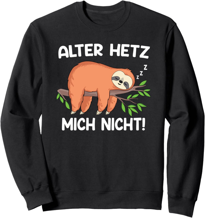 Hetz mich nicht Lustiges Faultier Chiller Geschenk Sweatshirt