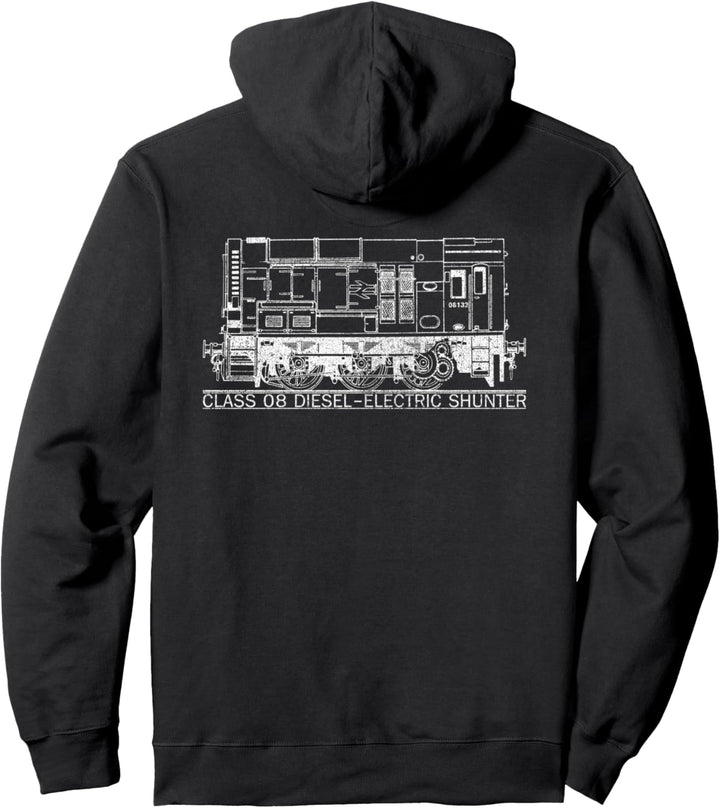 Class 08 British Rail Rangierer Blaupause Pullover Hoodie