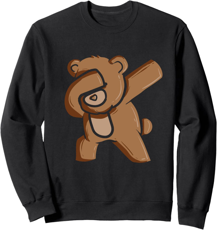 Kinder tupfen Teddybär Cute Dab Dance Pose Sweatshirt