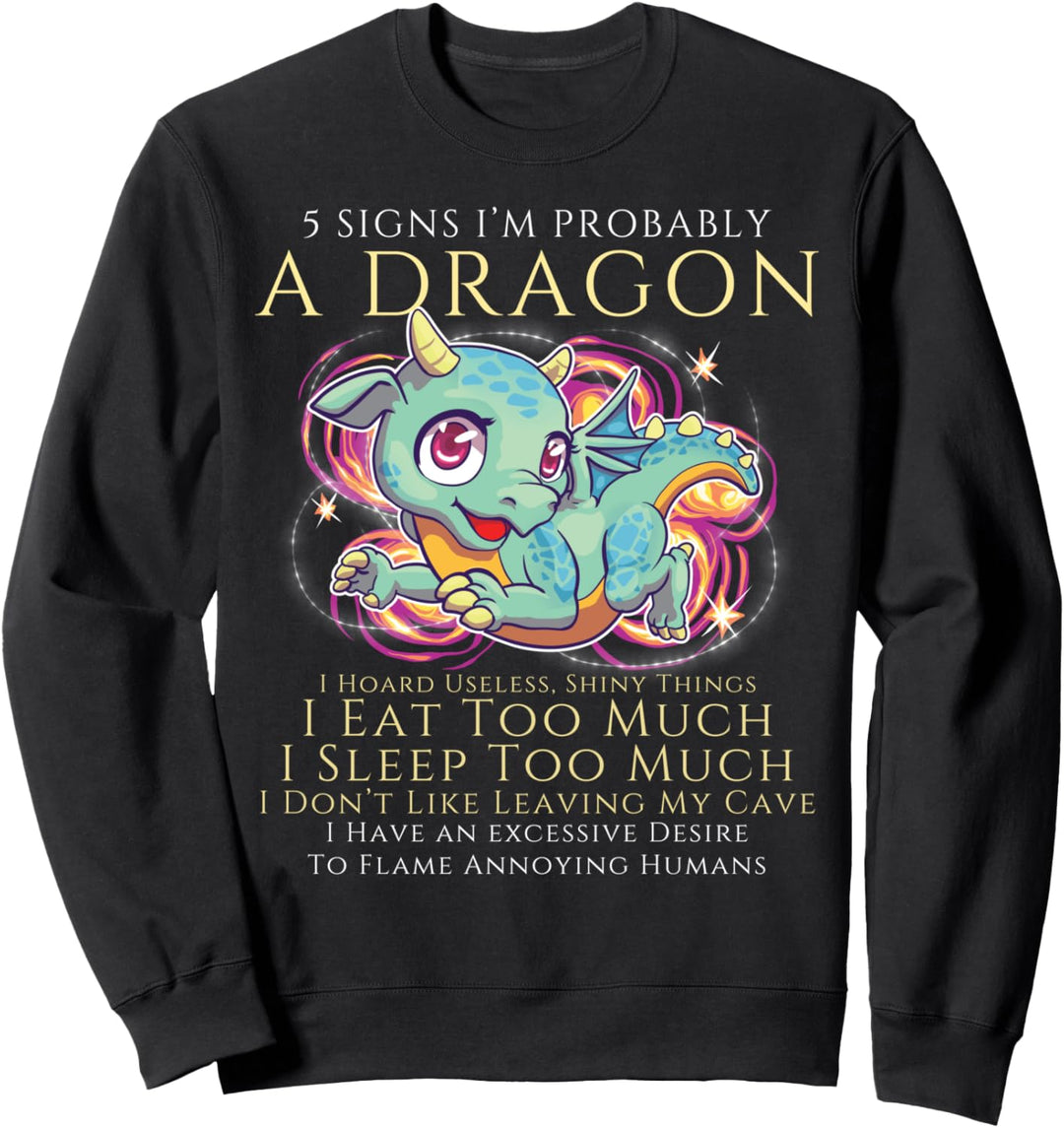 Probably Funny Dragon Introvert Foodie Lover Sweatshirt
