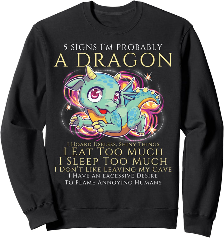 Probably Funny Dragon Introvert Foodie Lover Sweatshirt
